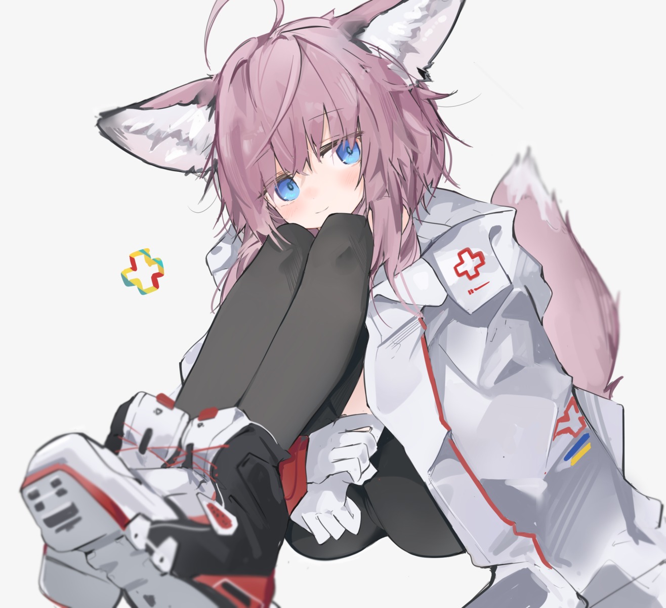 animal_ears arknights kitsune mikojin sussurro_(arknights) tail