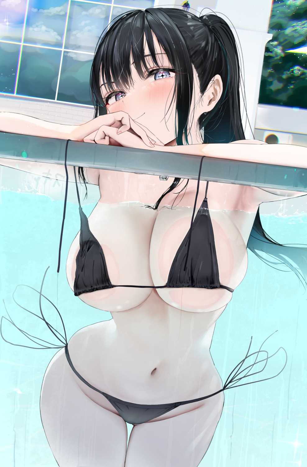 bikini gyoku_seisyoku swimsuits thong wet