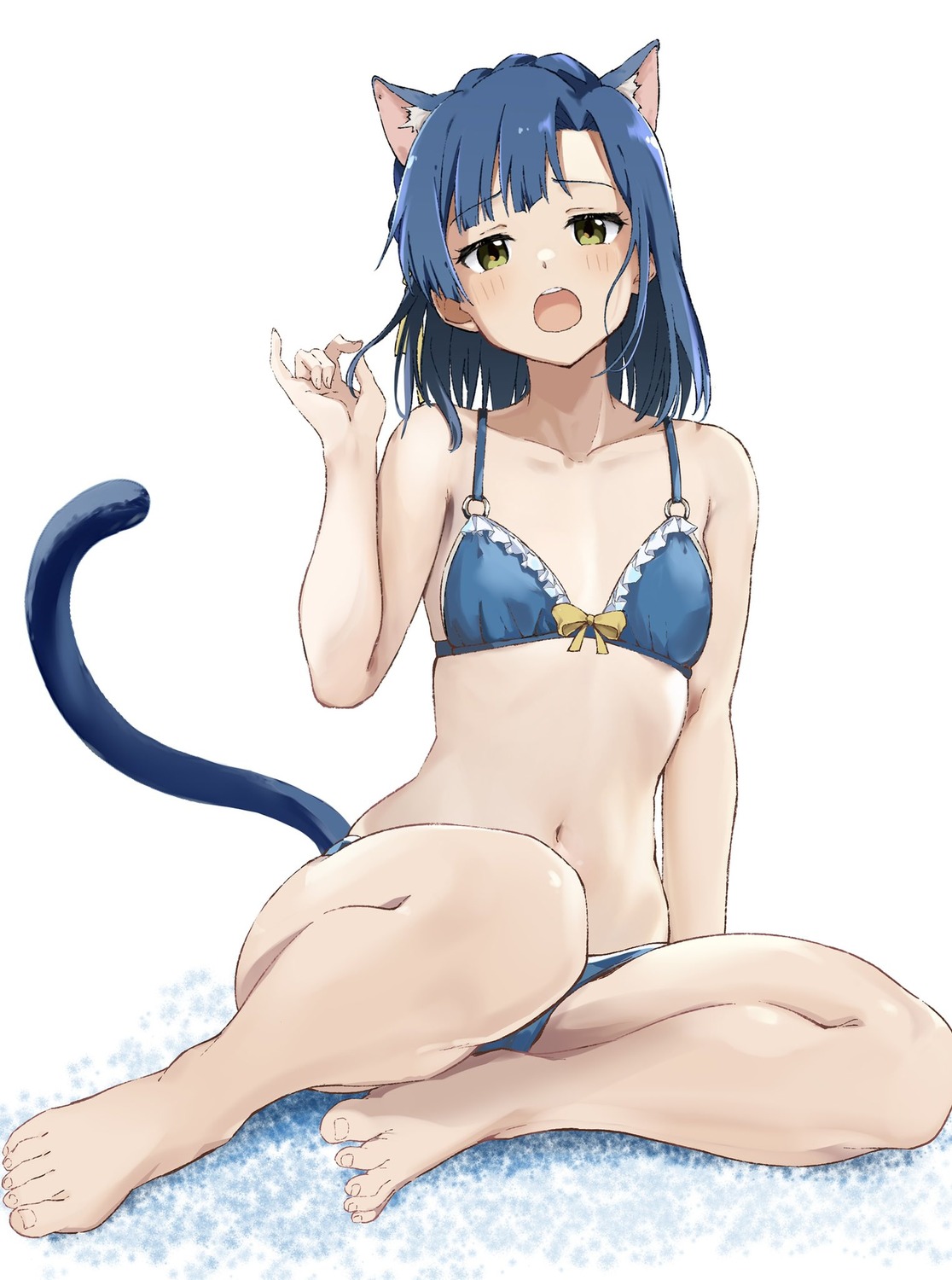 animal_ears bikini feet nanao_yuriko nekomimi rauto swimsuits tail the_idolm@ster the_idolm@ster_million_live!