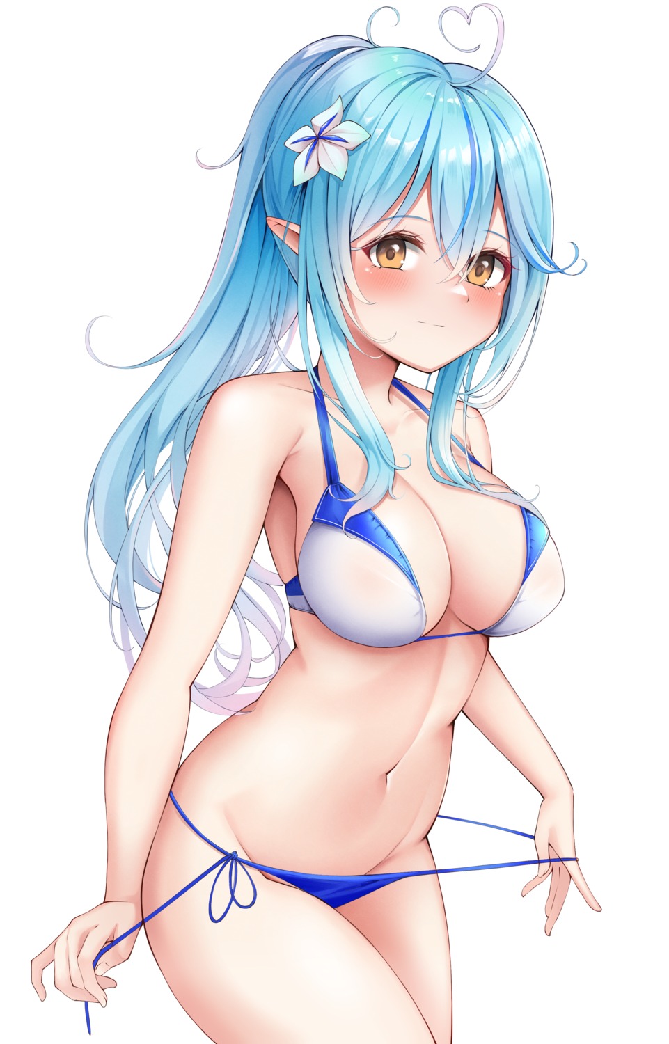 bikini elf hatsanxp hololive pointy_ears swimsuits yukihana_lamy