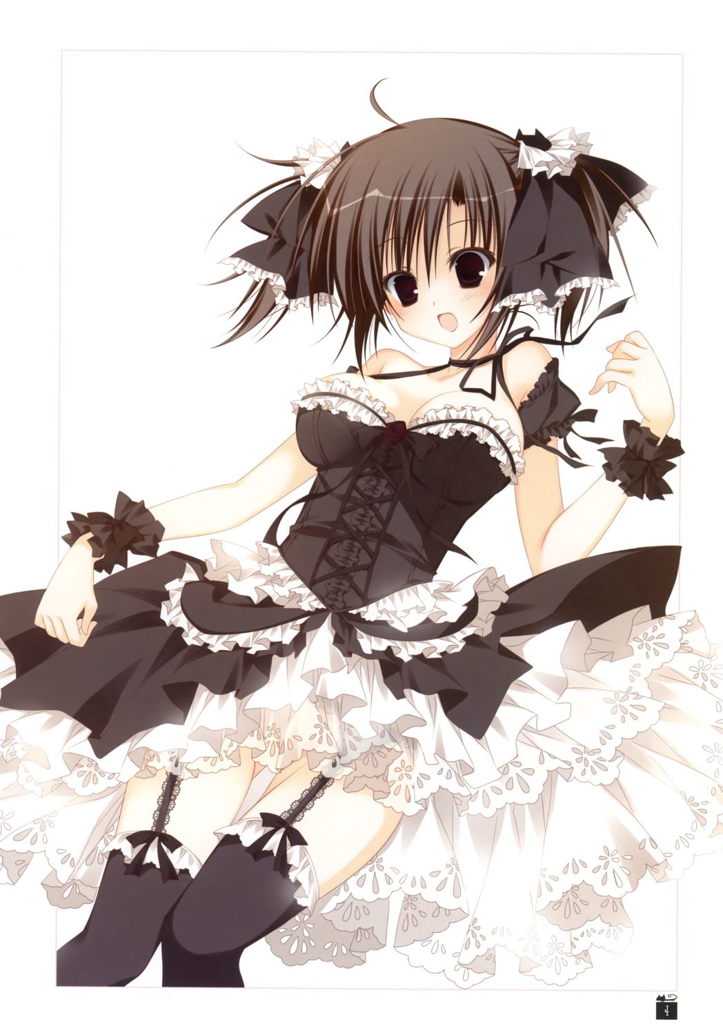 dress ebiten gothic_lolita inugami_kira lolita_fashion nopan stockings thighhighs todayama_kyouko