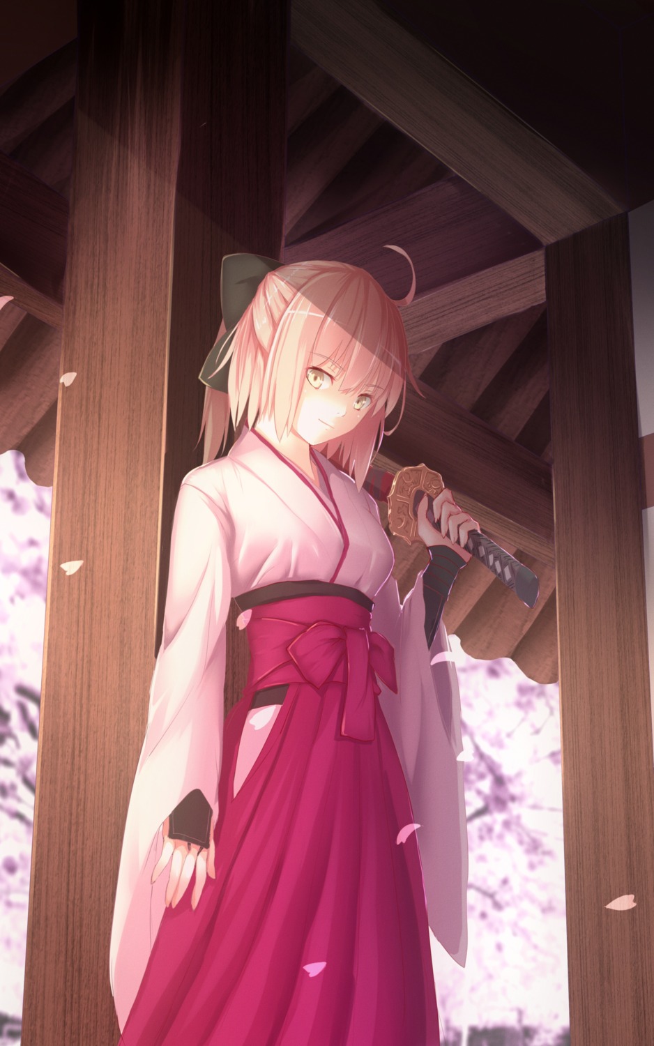 bakanoe fate/grand order okita souji (fate) japanese clothes sword |  #424309 | yande.re