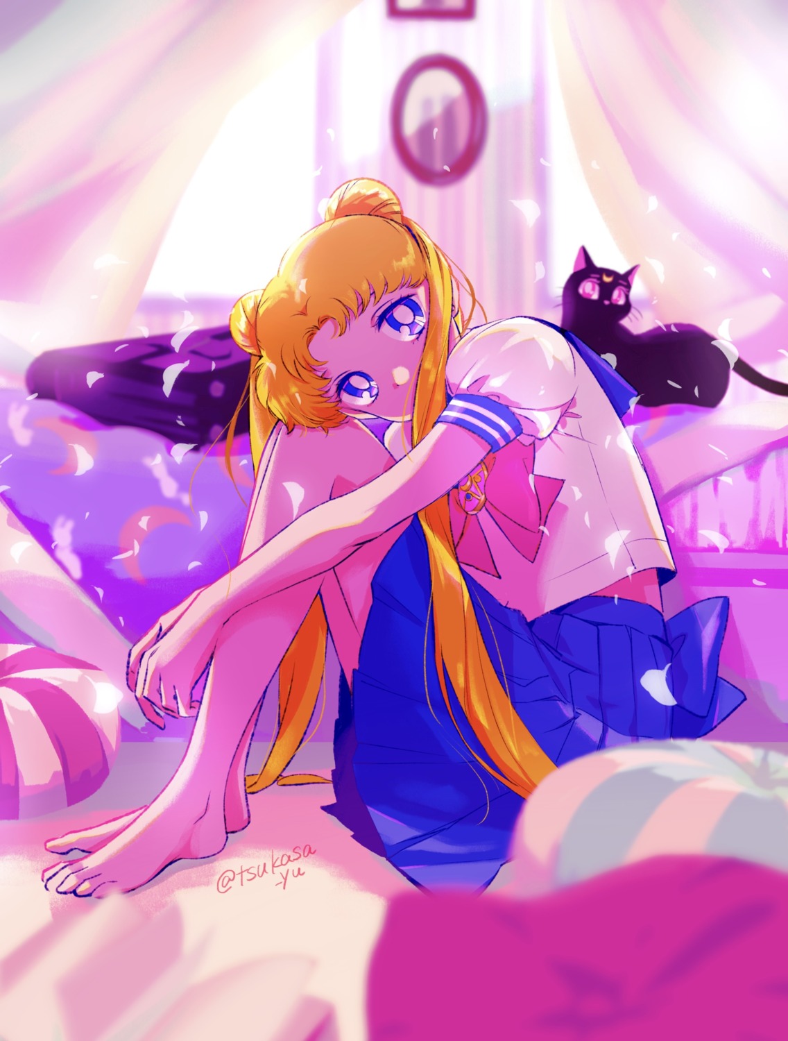 luna_(sailor_moon) neko sailor_moon seifuku tagme tsukino_usagi