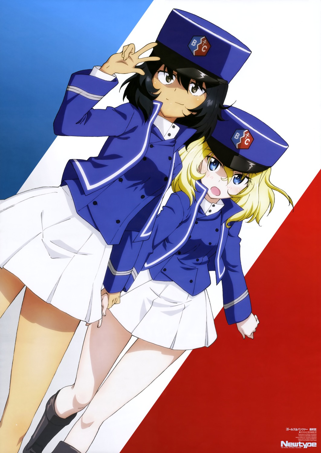 andou_rena girls_und_panzer oshida_ruka uniform wang_guo_nian