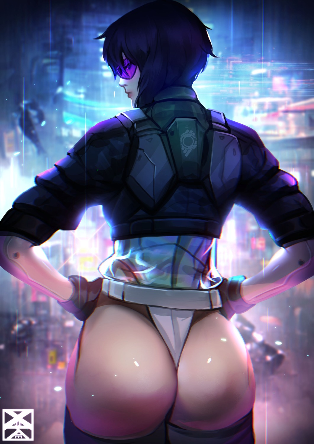 ass ghost_in_the_shell ghost_in_the_shell:_stand_alone_complex kusanagi_motoko leotard megane thighhighs xuuikie_ashe