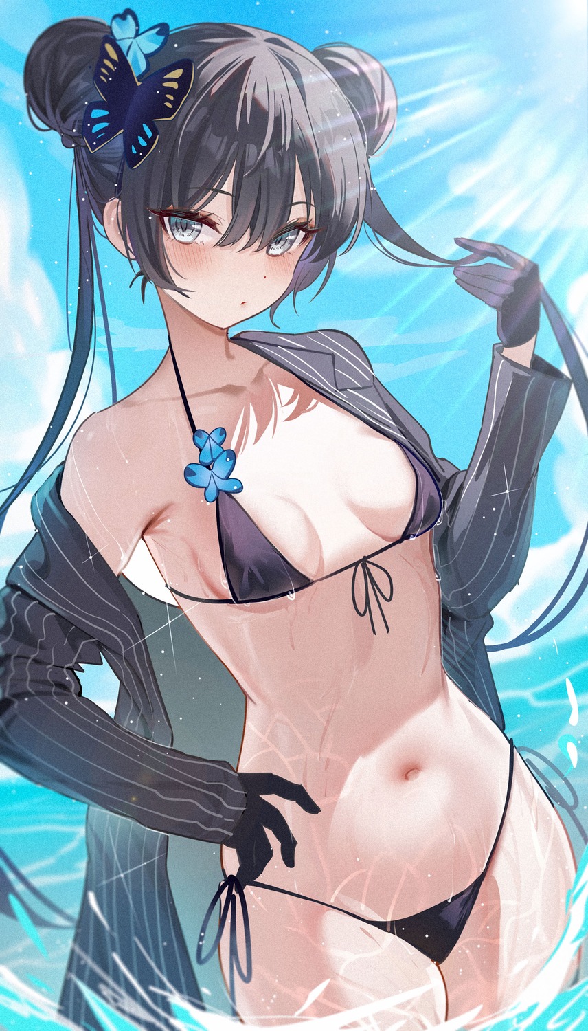 bikini blue_archive ryuuge_kisaki swimsuits tansuan_(ensj3875) wet