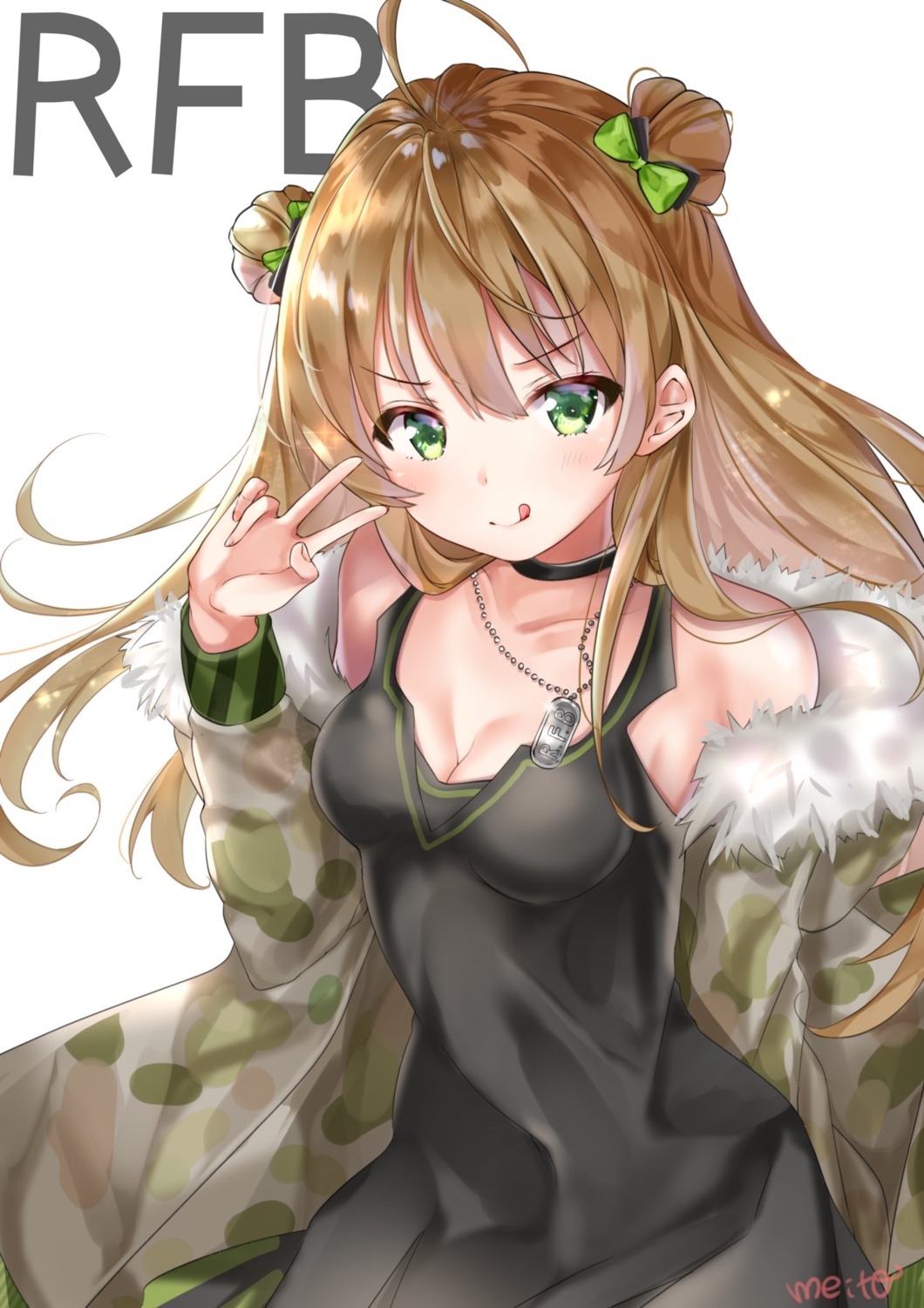 cleavage dress girls_frontline neco_meito rfb_(girls_frontline)