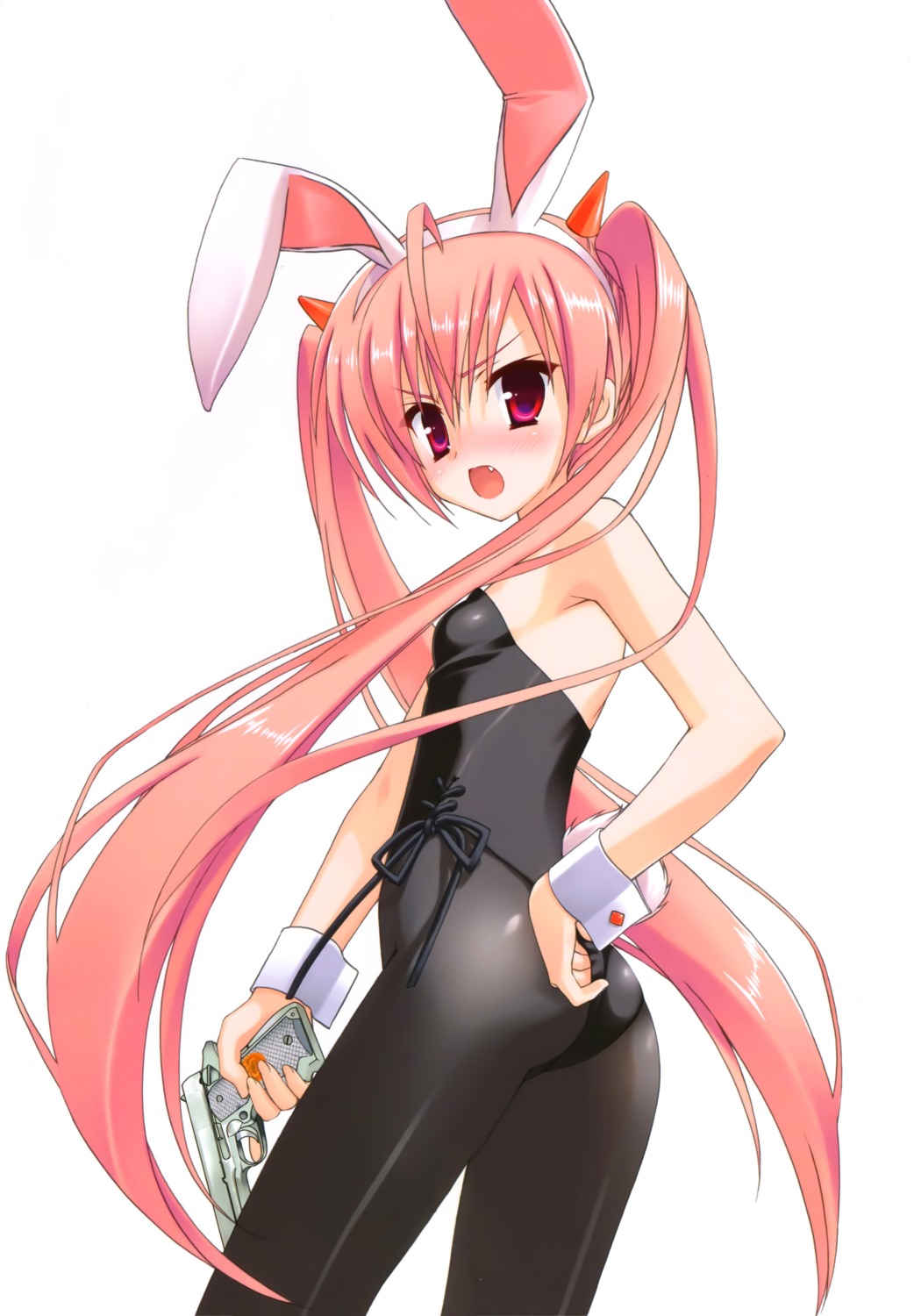 animal_ears bunny_ears bunny_girl gun hidan_no_aria kanzaki_h_aria kobuichi pantyhose