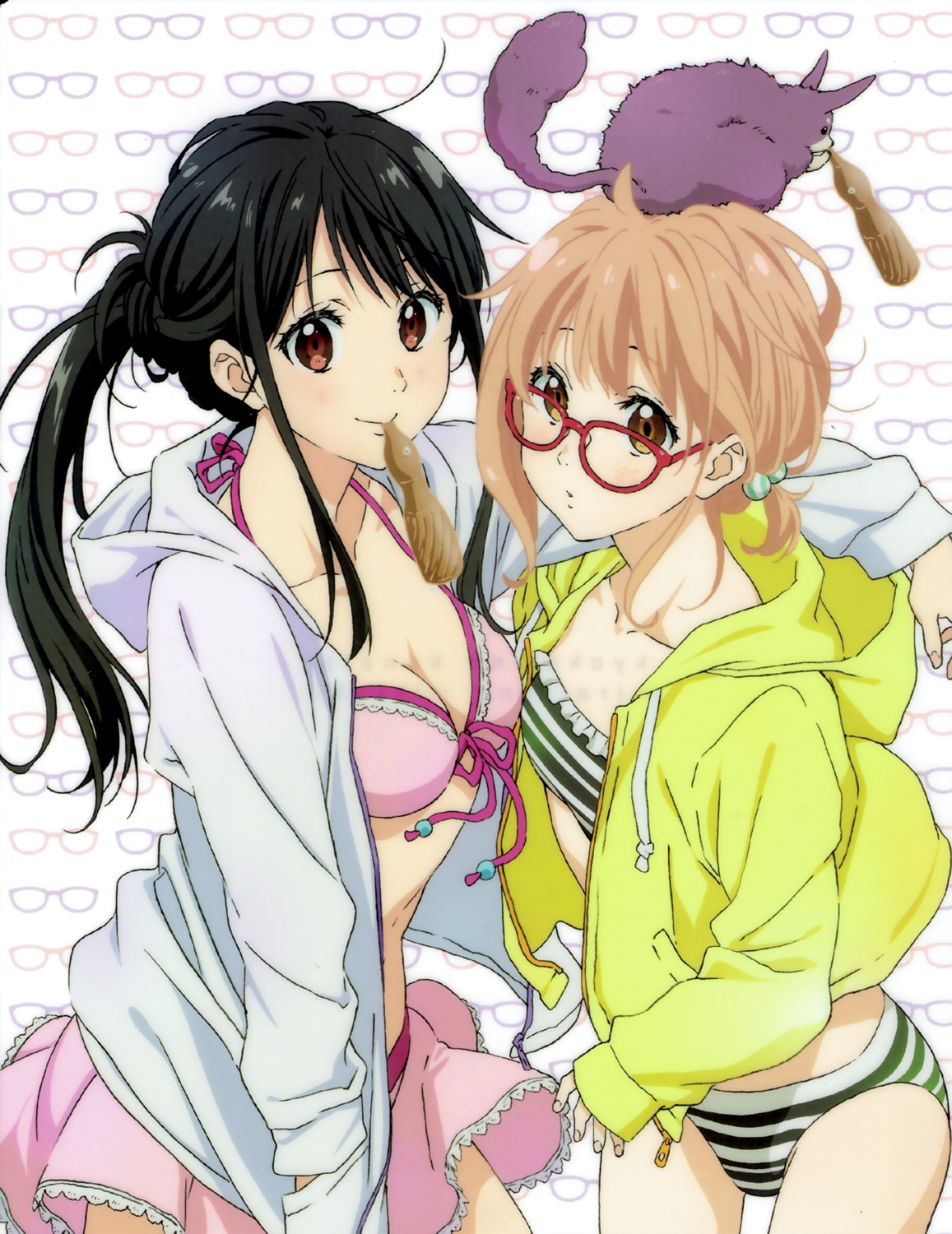 Kyoukai No Kanata Kuriyama Mirai Nase Mitsuki Bikini