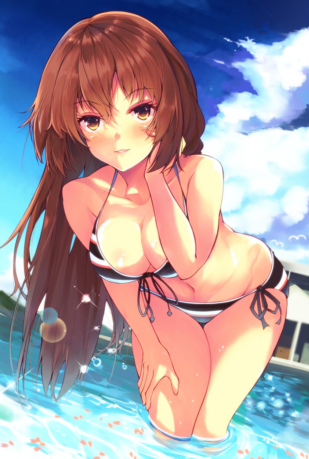 bikini cleavage mikususannda swimsuits wet