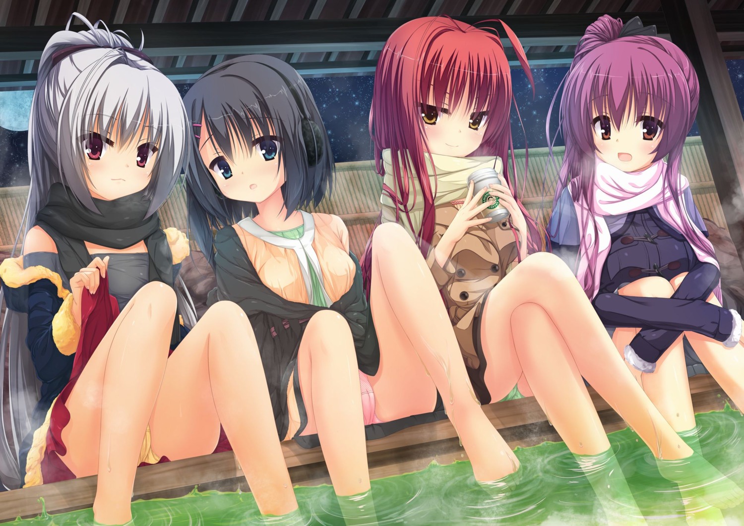 cameltoe dracu-riot! elina_olegovna_obeh feet inamura_rio mera_azusa pantsu skirt_lift tanishi_0403 wet yarai_miu