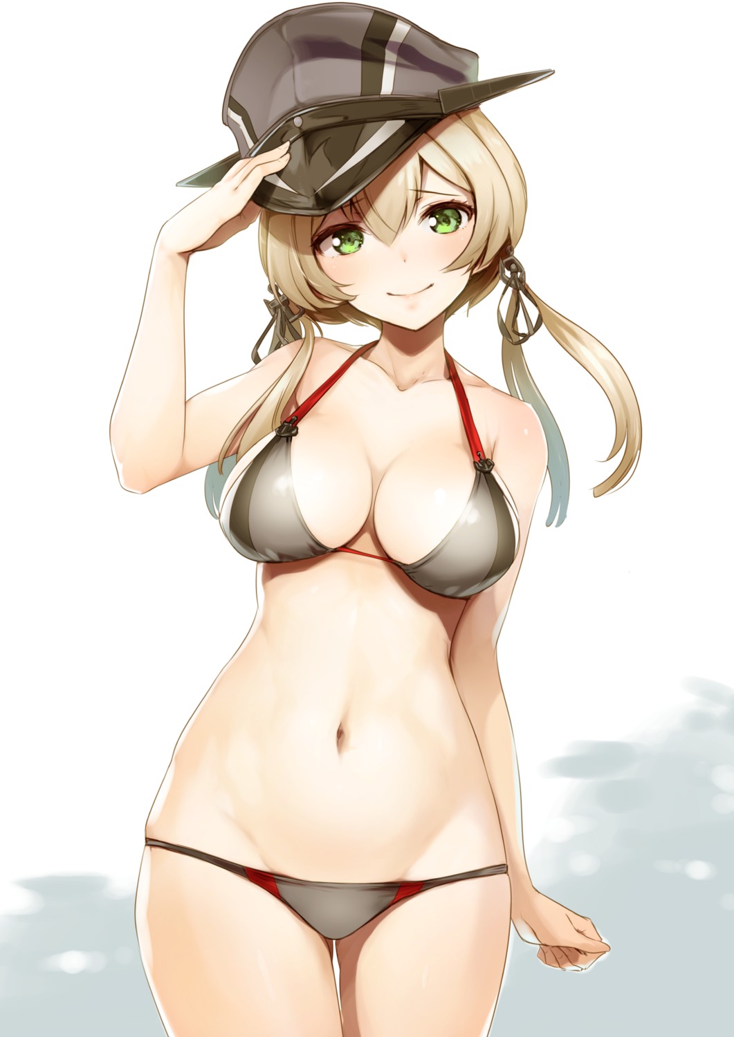 bikini cleavage kantai_collection nylon prinz_eugen_(kancolle) swimsuits