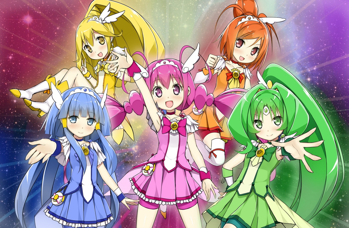 aoki_reika hino_akane hoshizora_miyuki kise_yayoi midorikawa_nao precure sky-freedom smile_precure!