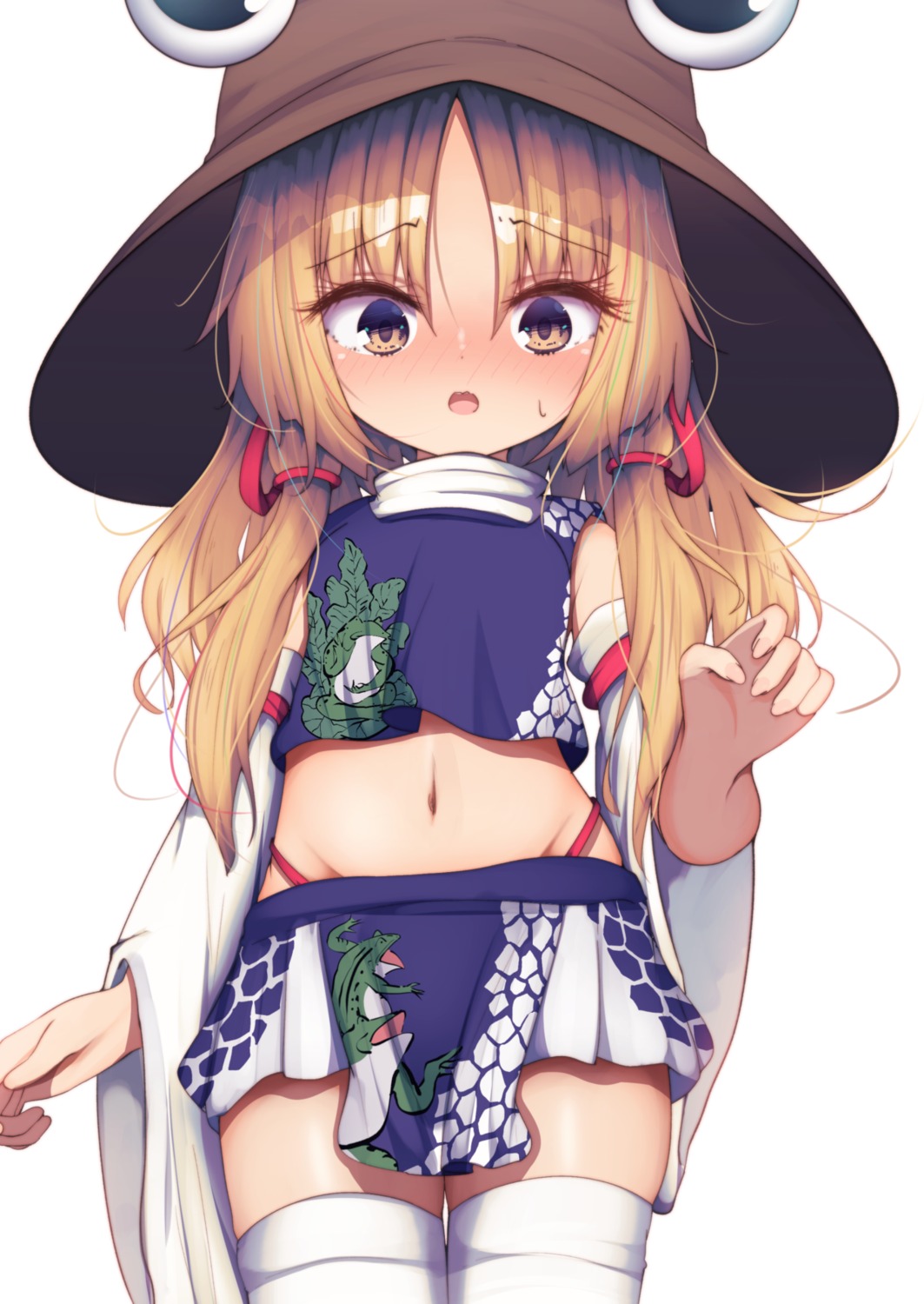 darumoon loli moriya_suwako pantsu thighhighs touhou