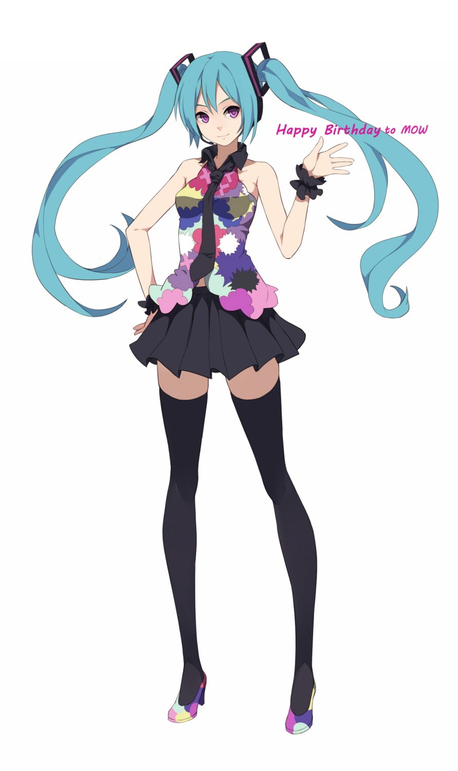 Zengxianxin Tell Your World Vocaloid Vocaloid Hatsune Miku Thighhighs Yande Re