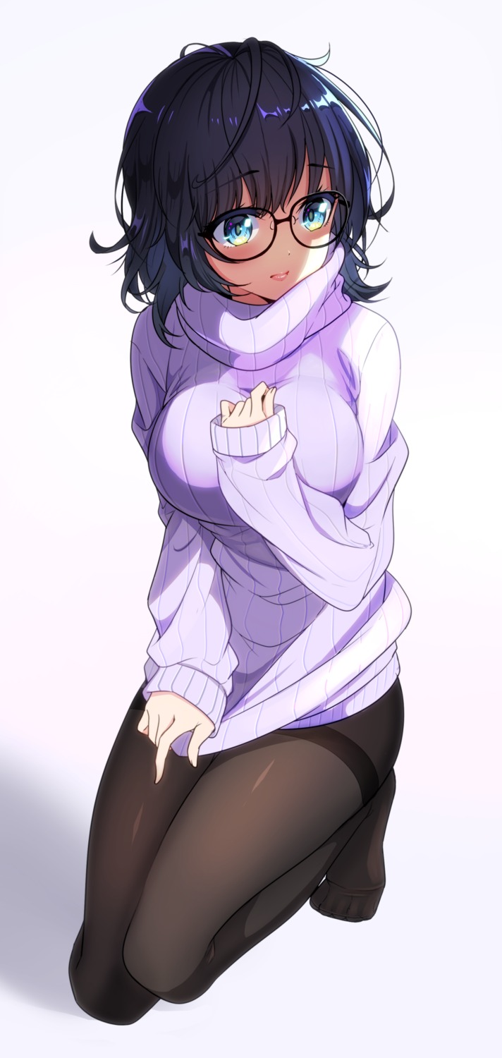 megane nasubi_(w.c.s) pantyhose sweater
