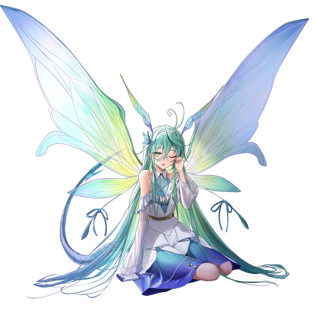 dress fairy morichika_shuuto tail wings