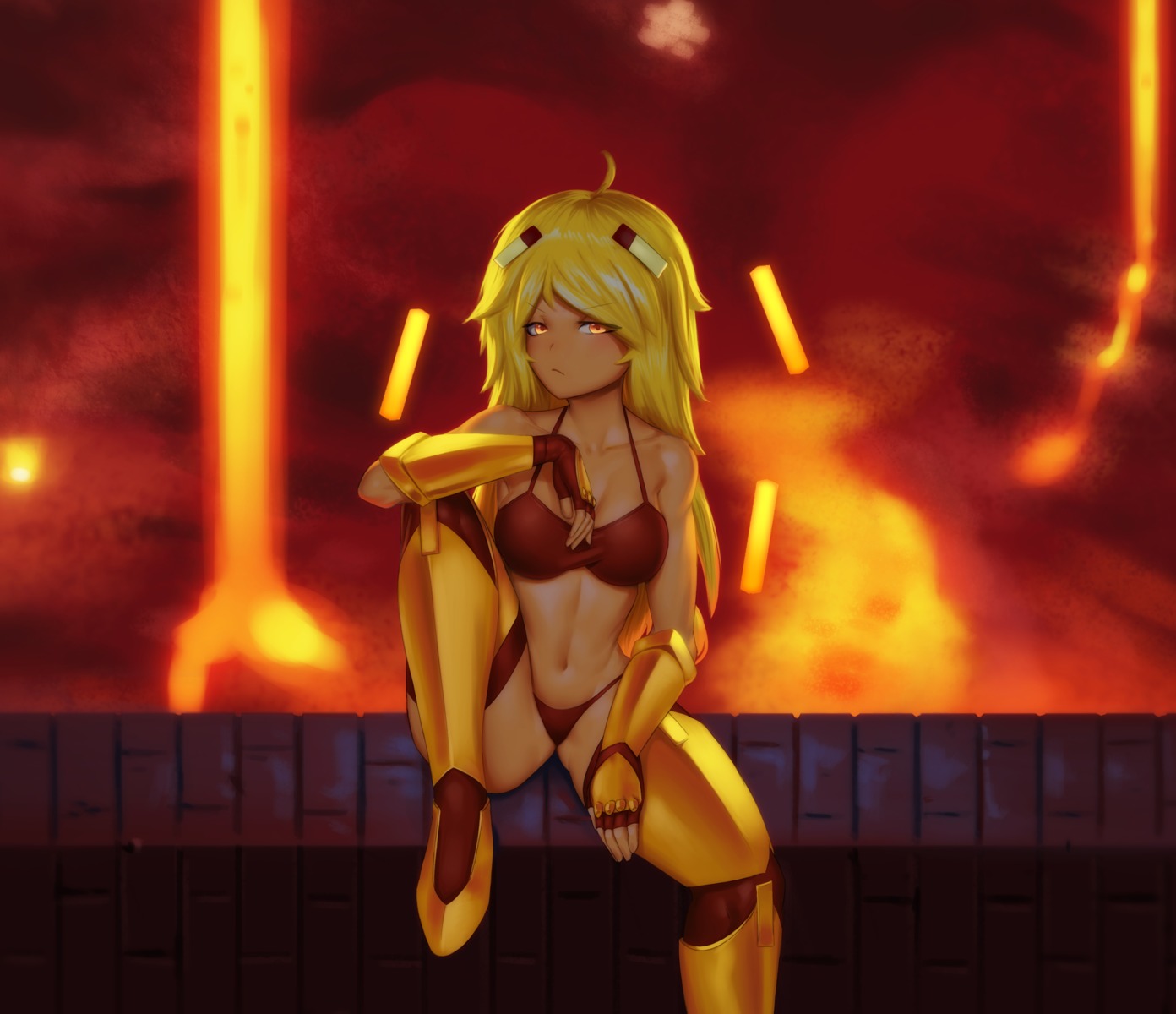 anonimous31 armor bikini blaze_(minecraft) minecraft swimsuits thong