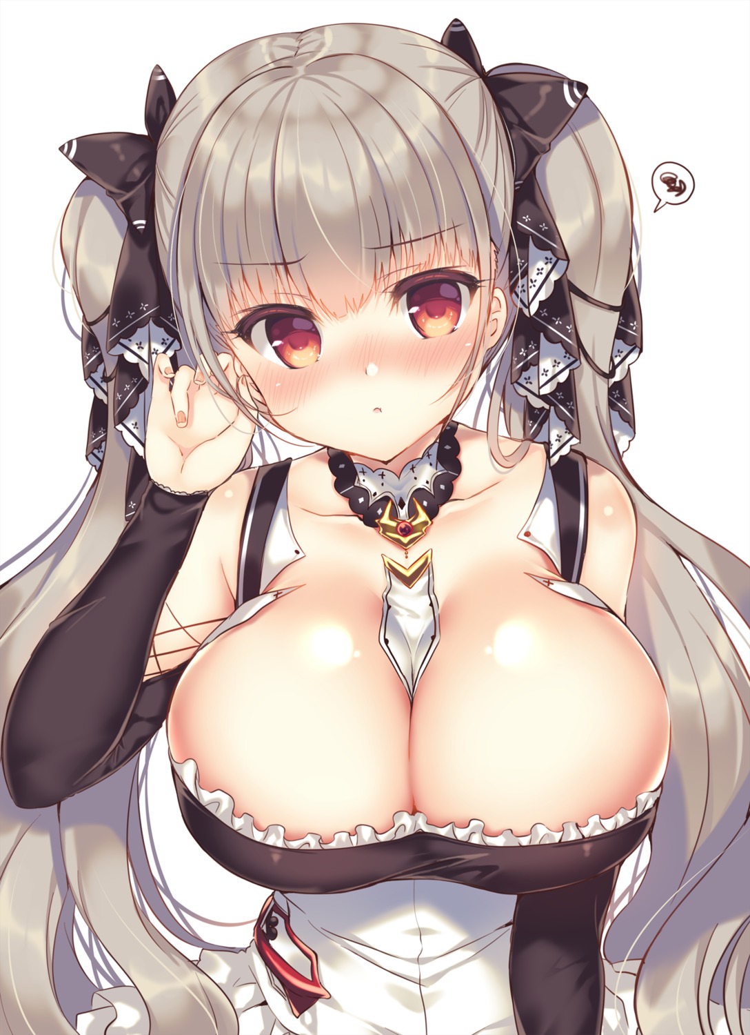 azur_lane cleavage formidable_(azur_lane) gothic_lolita lolita_fashion no_bra suzunone_rena