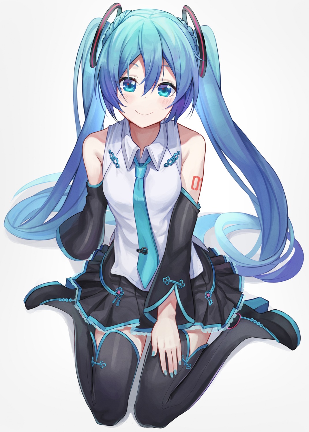 bibboss39 hatsune_miku heels tattoo thighhighs vocaloid