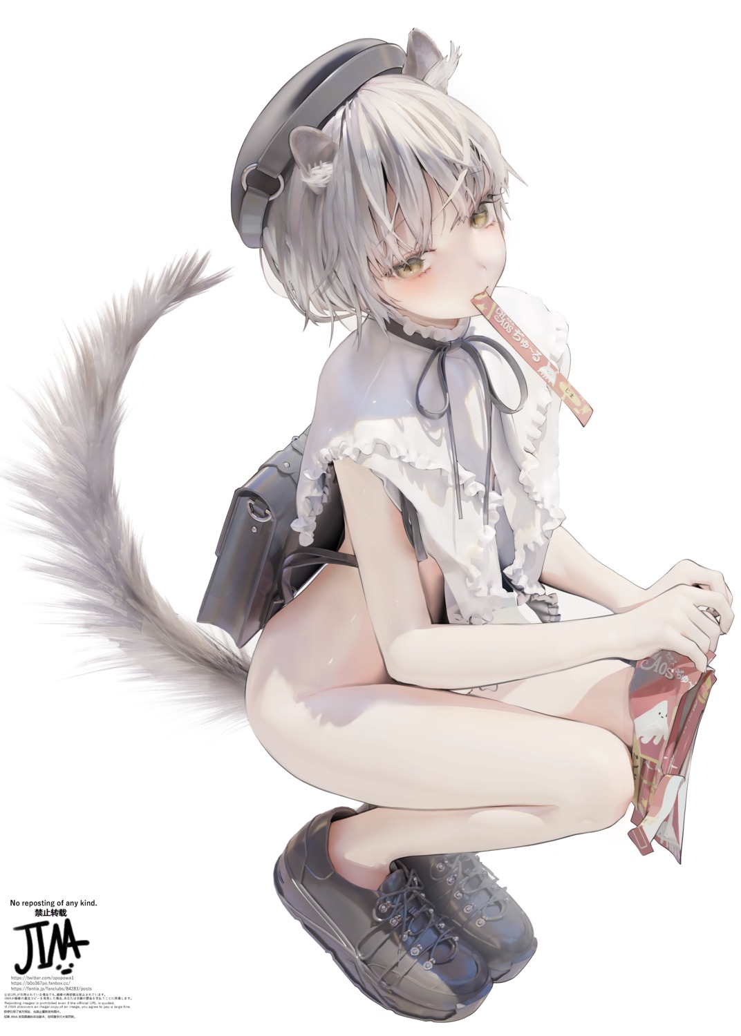 animal_ears bottomless iijima_masashi lolita_fashion nopan tail