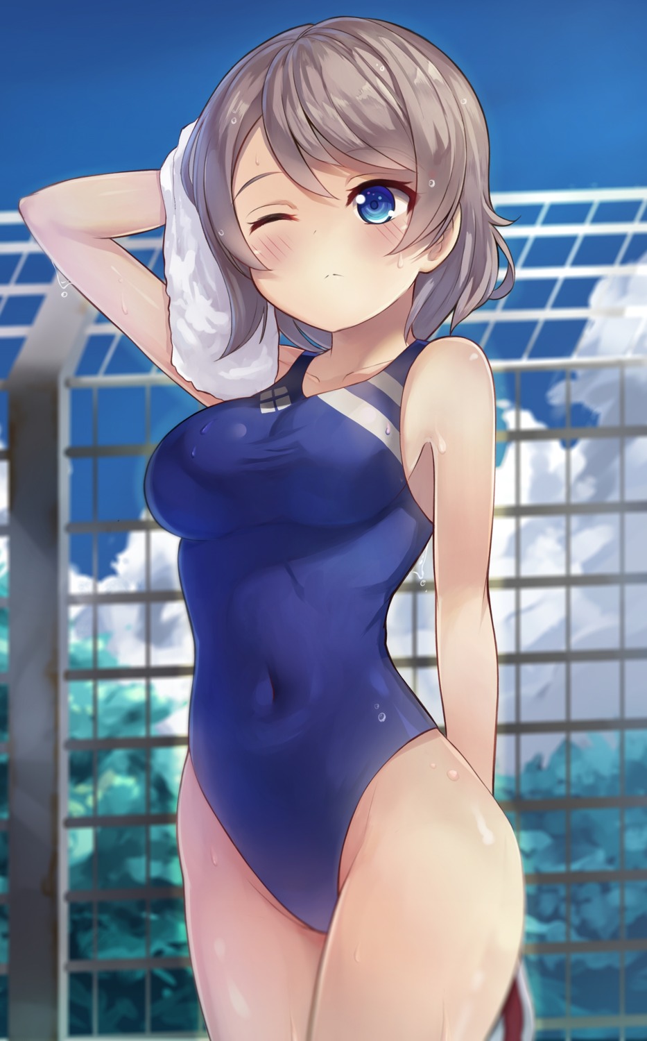 love_live!_sunshine!! motokonut swimsuits watanabe_you wet