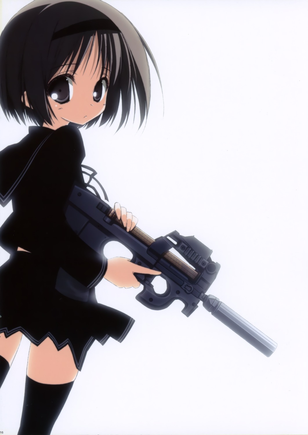 gun gunslinger_girl henrietta_(gunslinger_girl) seifuku suzuri tennenseki