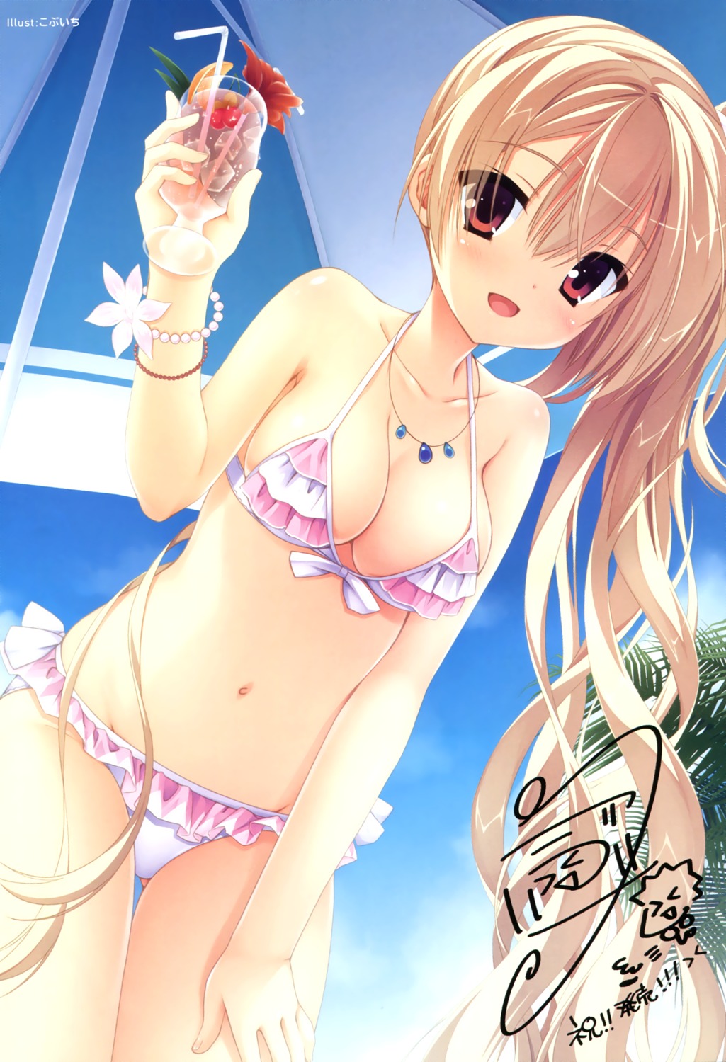 amairo_islenauts autographed bikini cleavage kobuichi shirley_warwick swimsuits yuzu-soft