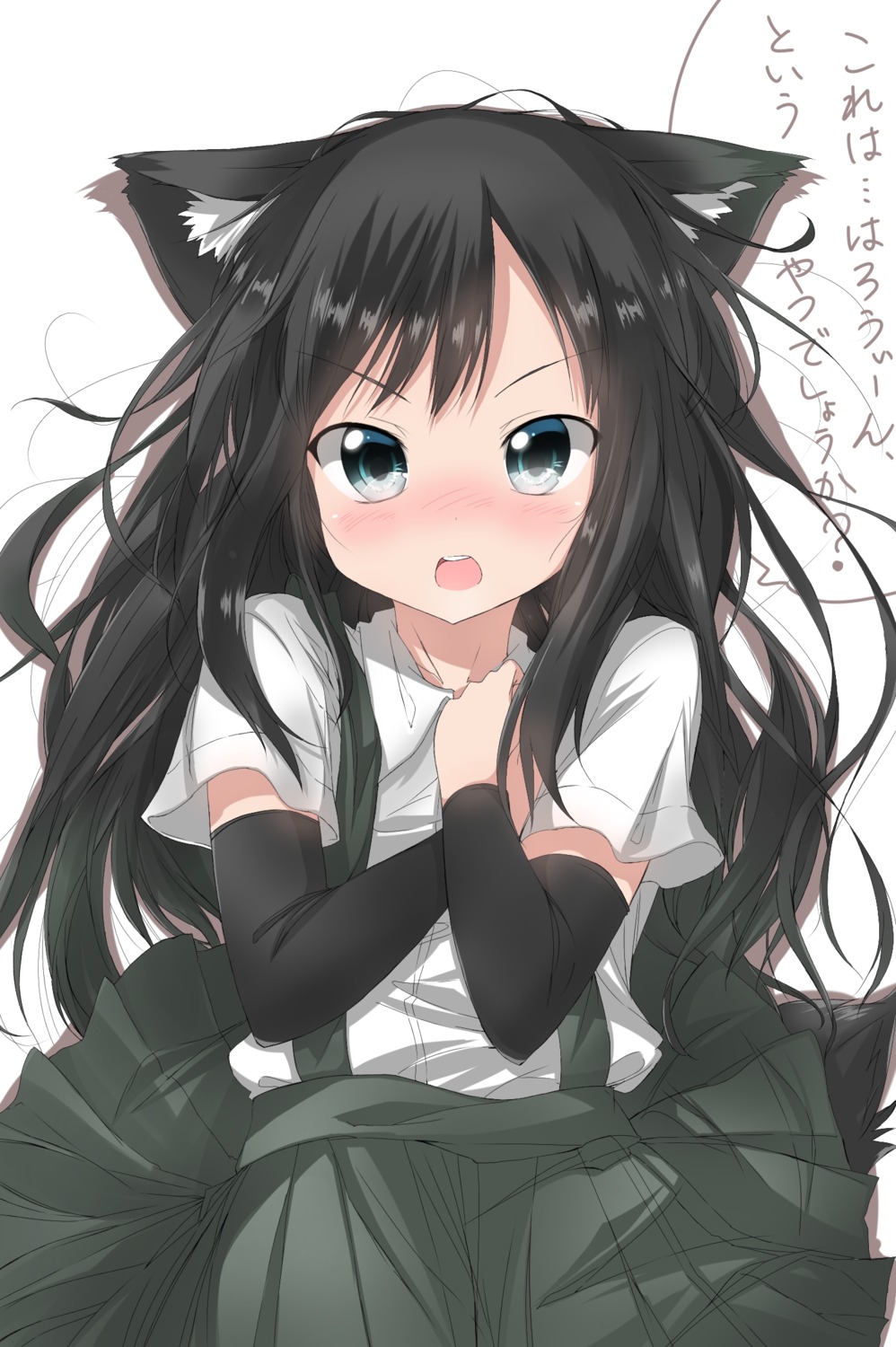 animal_ears asashio_(kancolle) kantai_collection nekomimi pentagon_(railgun_ky1206) seifuku