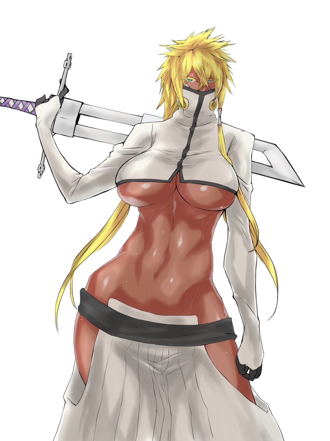 bleach no_bra nopan sword tier_harribel underboob uya_(yurukah)