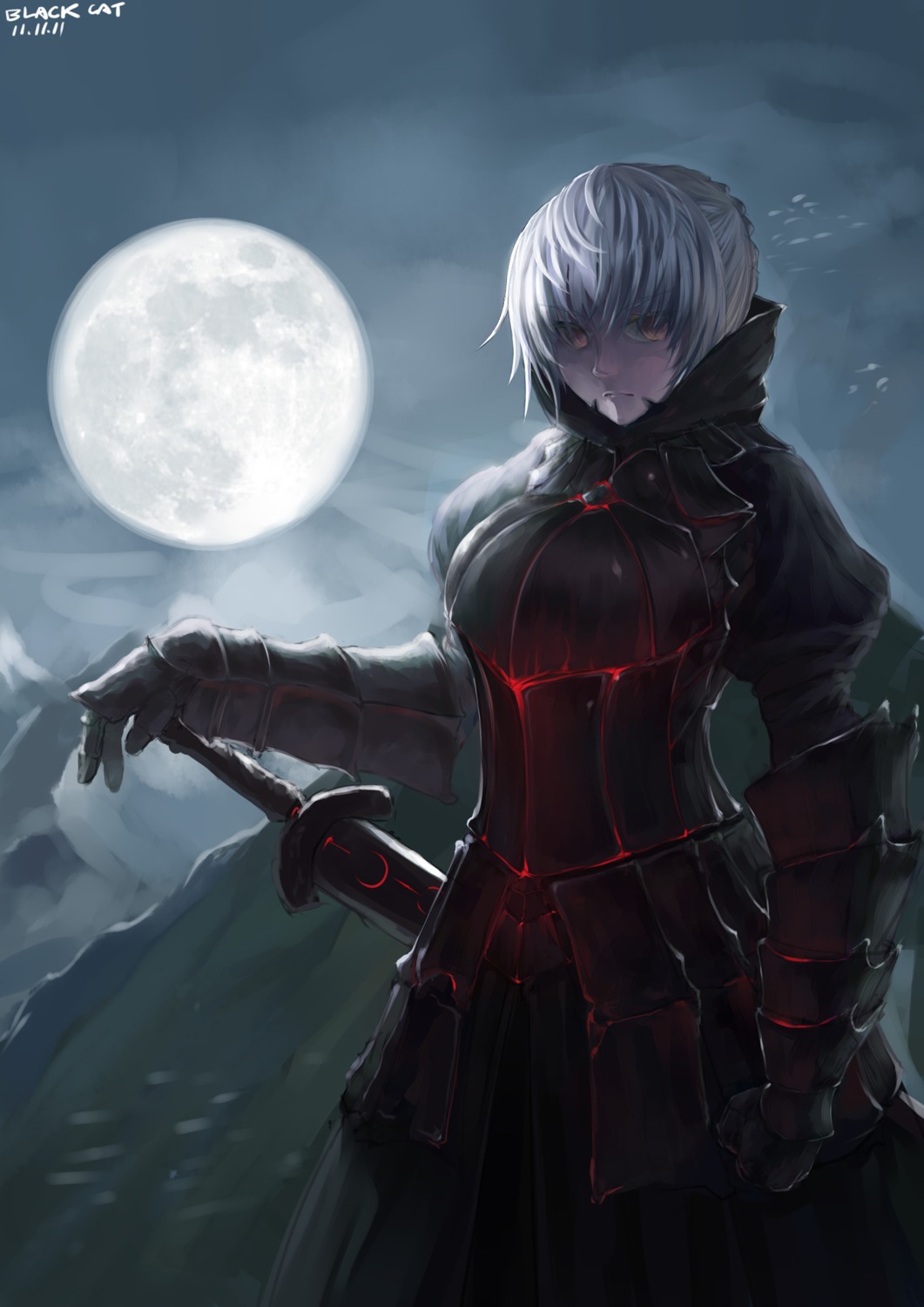 armor black_cat_foot_point fate/stay_night saber saber_alter sword
