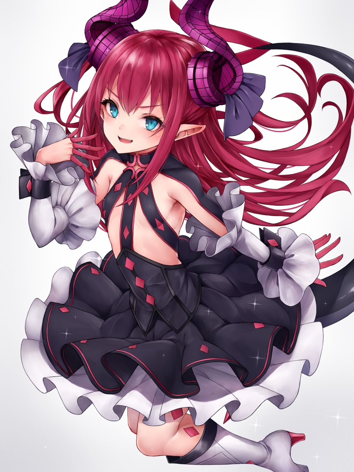 elizabeth_bathory fate/extra fate/extra_ccc fate/grand_order fate/stay_night heels horns no_bra pointy_ears snm_(sunimi) tail