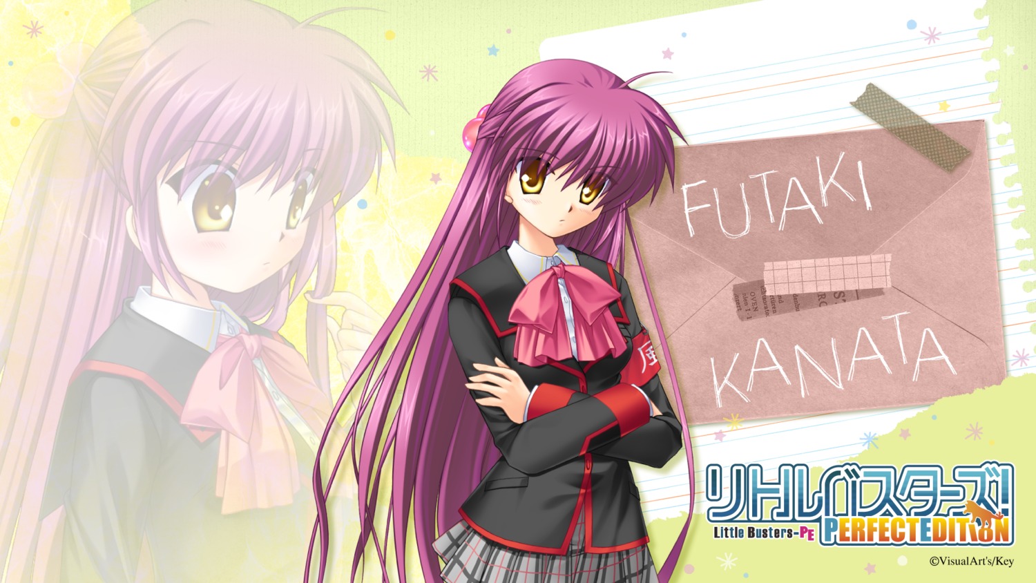 futaki_kanata hinoue_itaru key little_busters! seifuku wallpaper