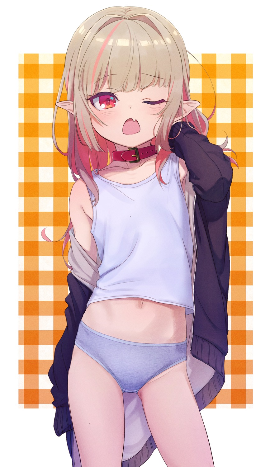 loli makaino_ririmu nijisanji nijisanji_gamers pantsu pointy_ears sabamen