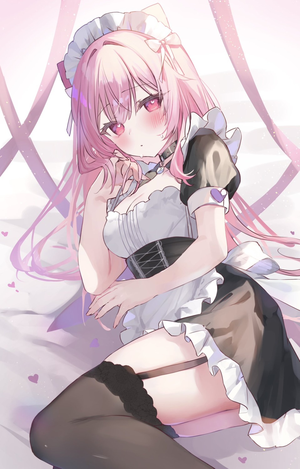 animal_ears hakua_(hakua_aa) maid nekomimi stockings thighhighs