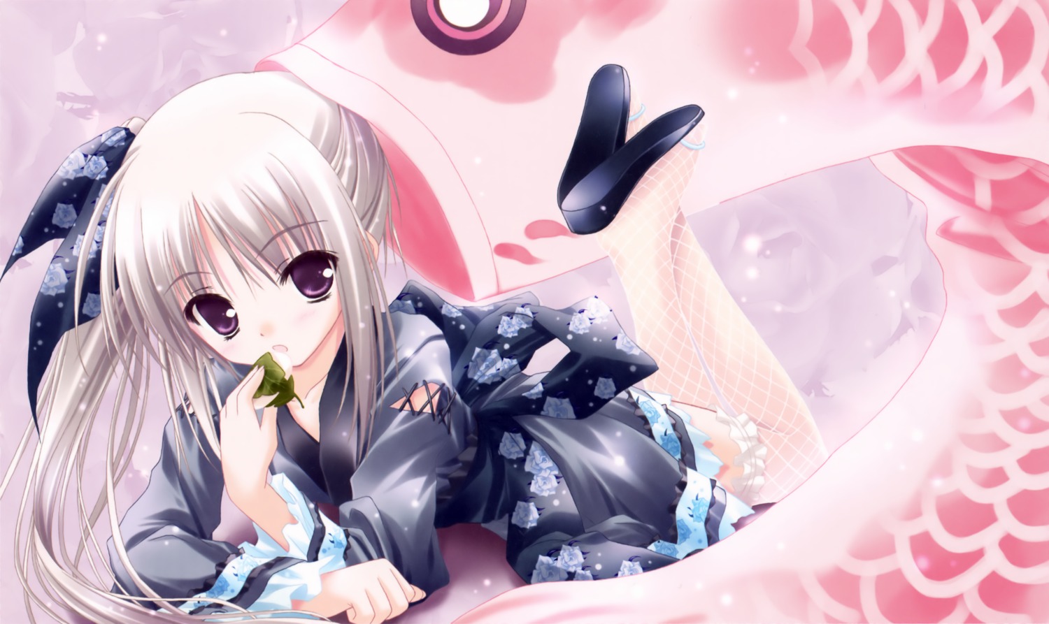 fishnets harukaze_setsuna lolita_fashion thighhighs tinkle wa_lolita