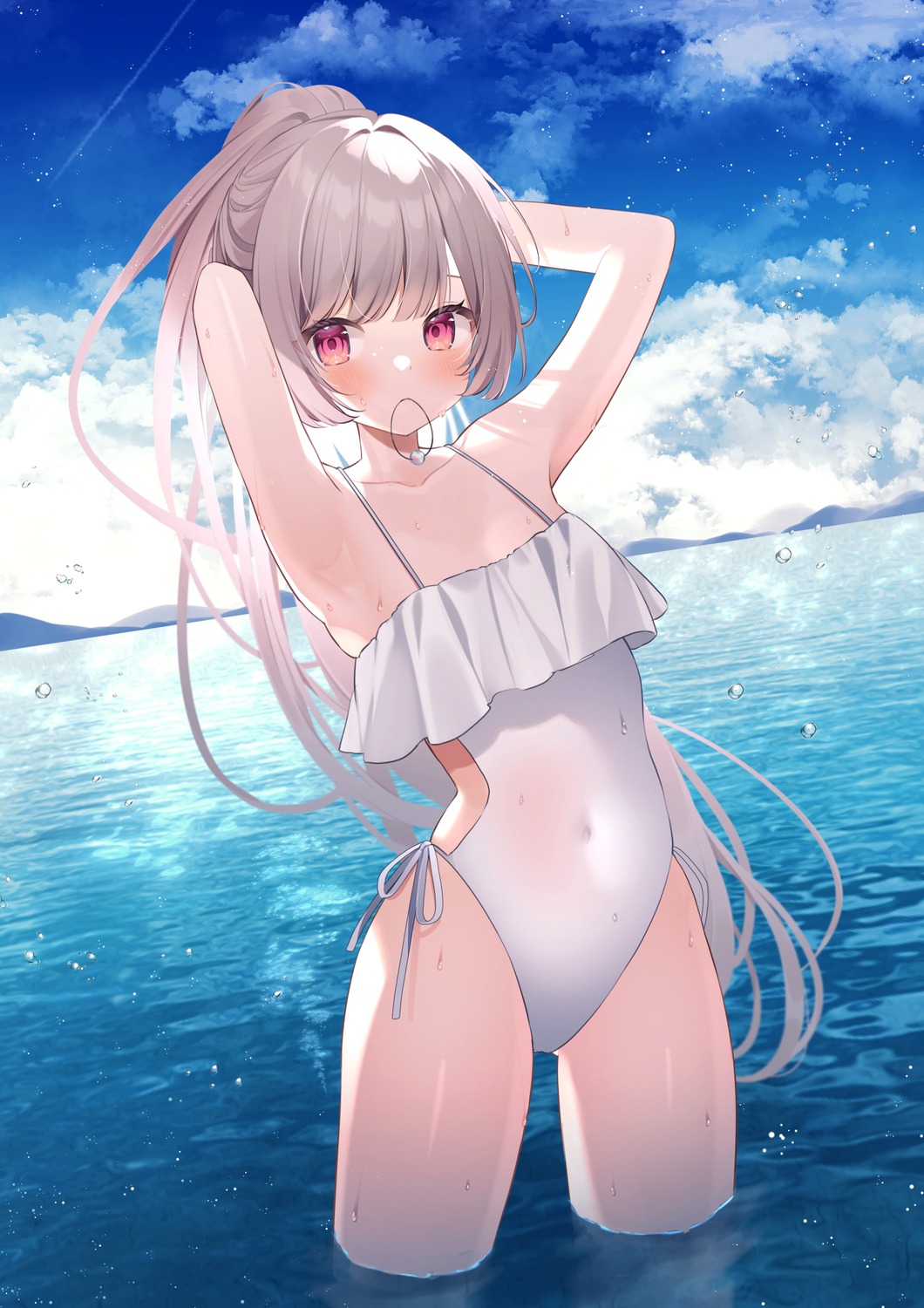 ragi_(diabolik_angle) swimsuits wet