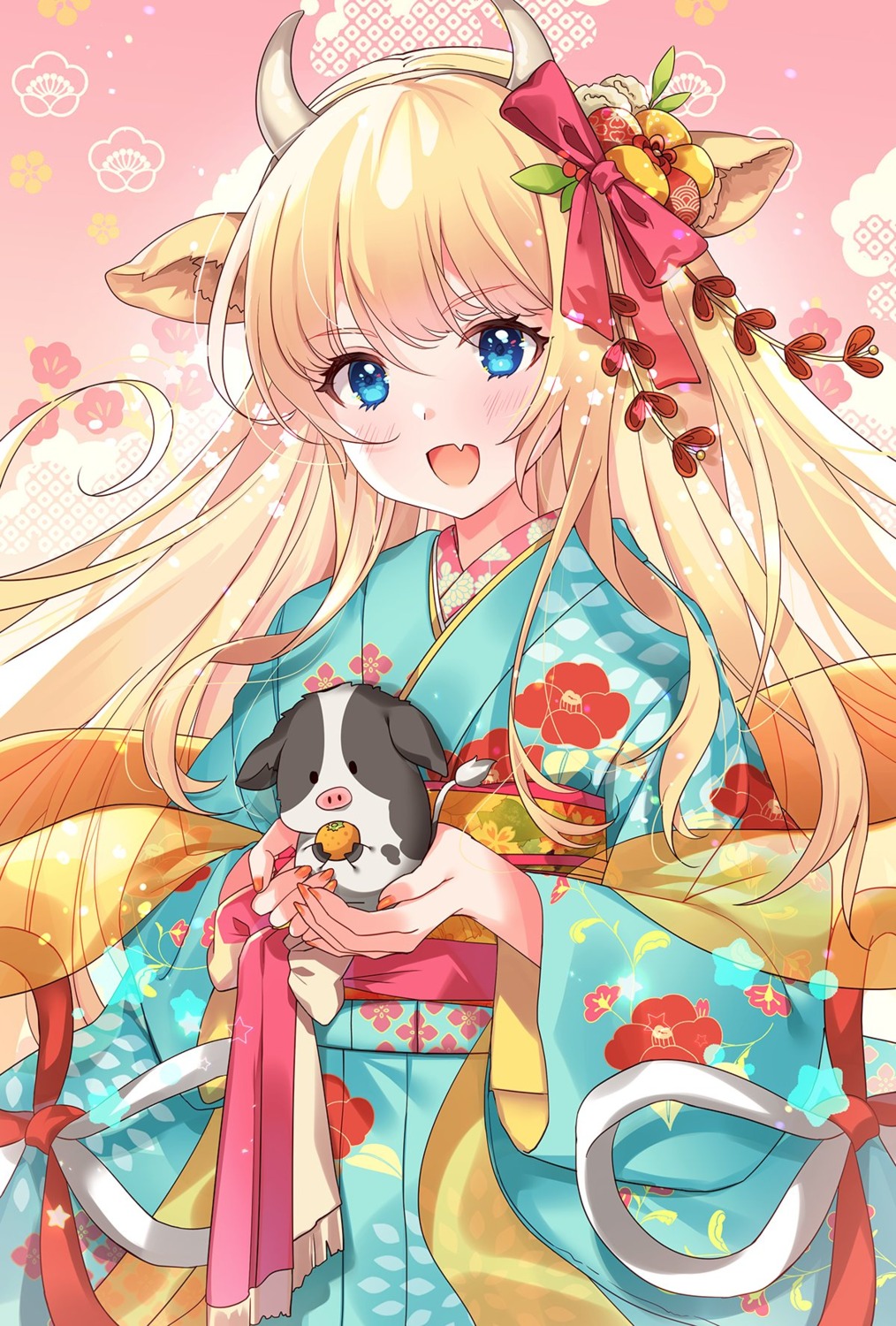 animal_ears horns kimono nanase_kokoa