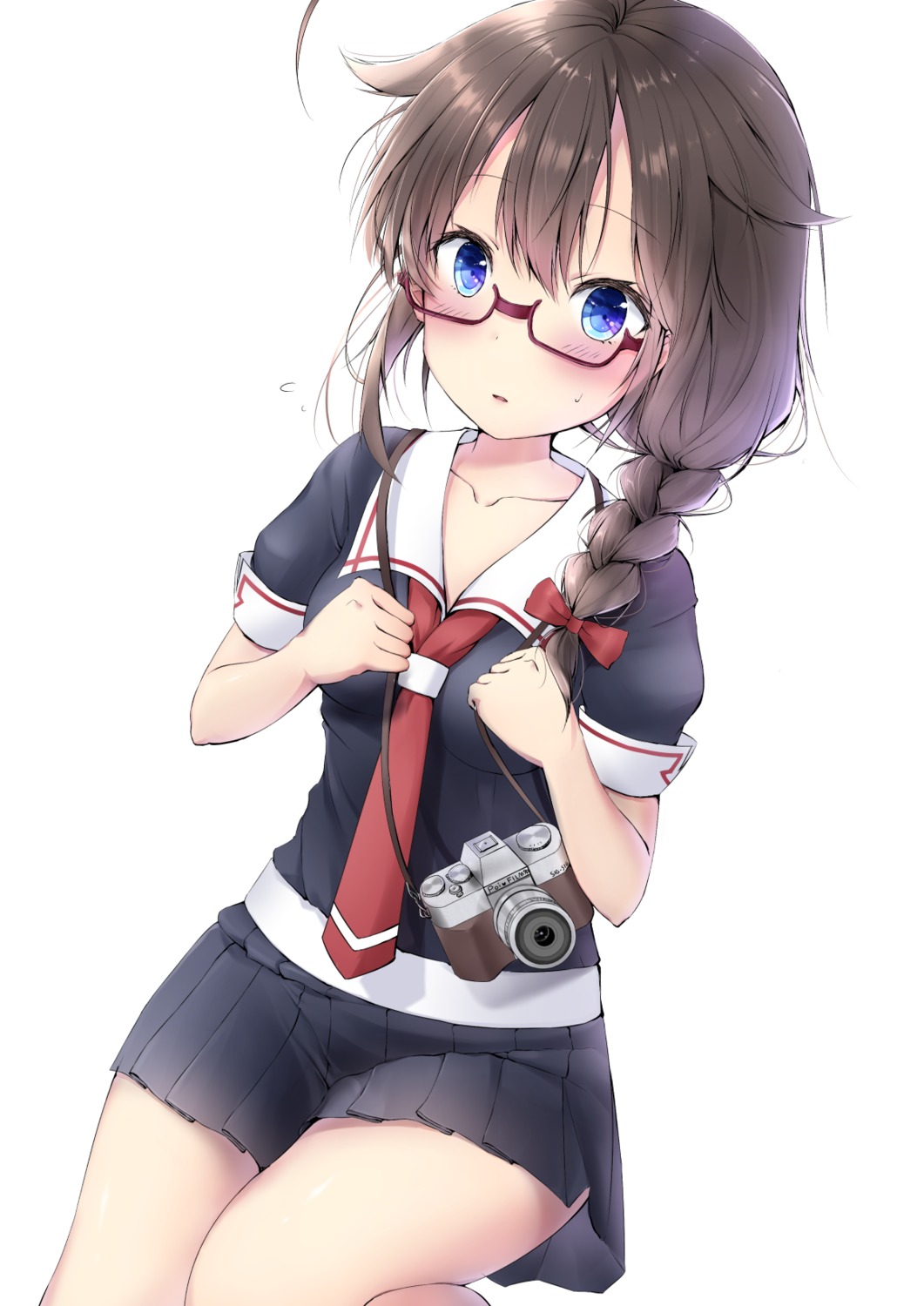 ichinose_kizuki kantai_collection megane seifuku shigure_(kancolle)