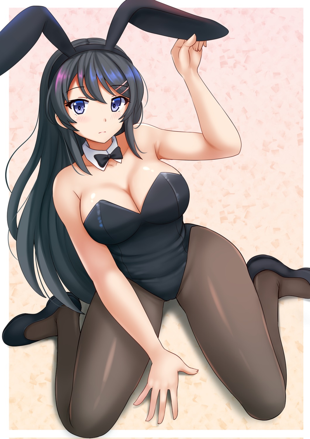 animal_ears bunny_ears bunny_girl cleavage kazenokaze pantyhose sakurajima_mai seishun_buta_yarou