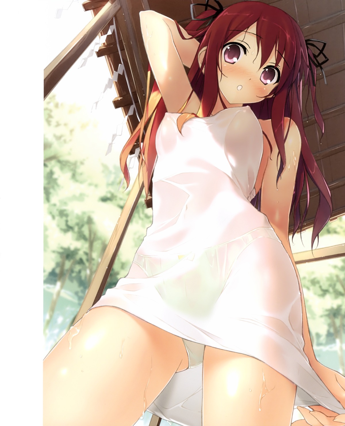 erect_nipples kantoku kurumi_(kantoku) pantsu see_through wet wet_clothes