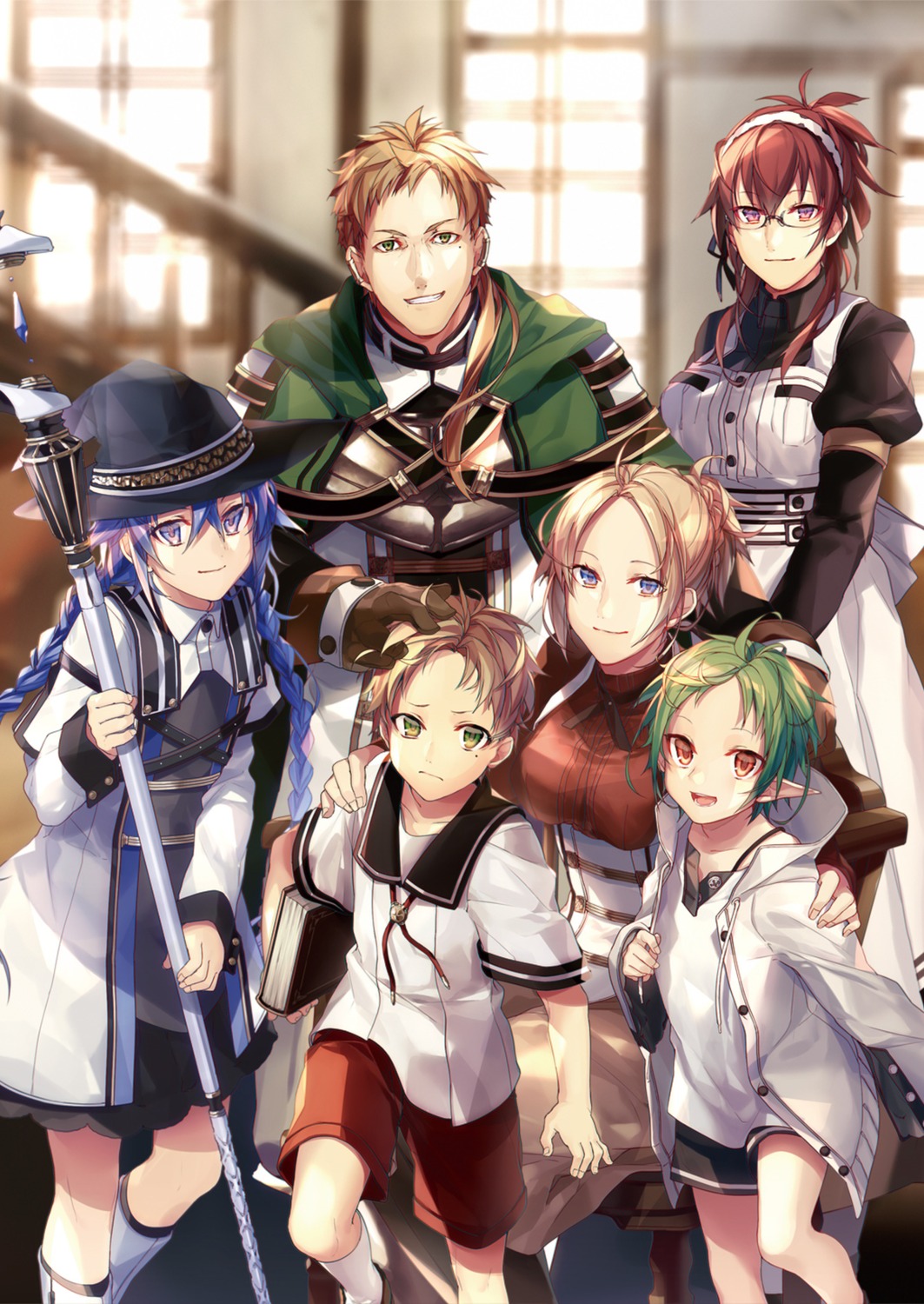 armor elf lilia_greyrat maid megane mushoku_tensei paul_greyrat pointy_ears roxy_migurdia rudeus_greyrat seifuku shirotaka sweater sylphiette weapon witch zenith_greyrat