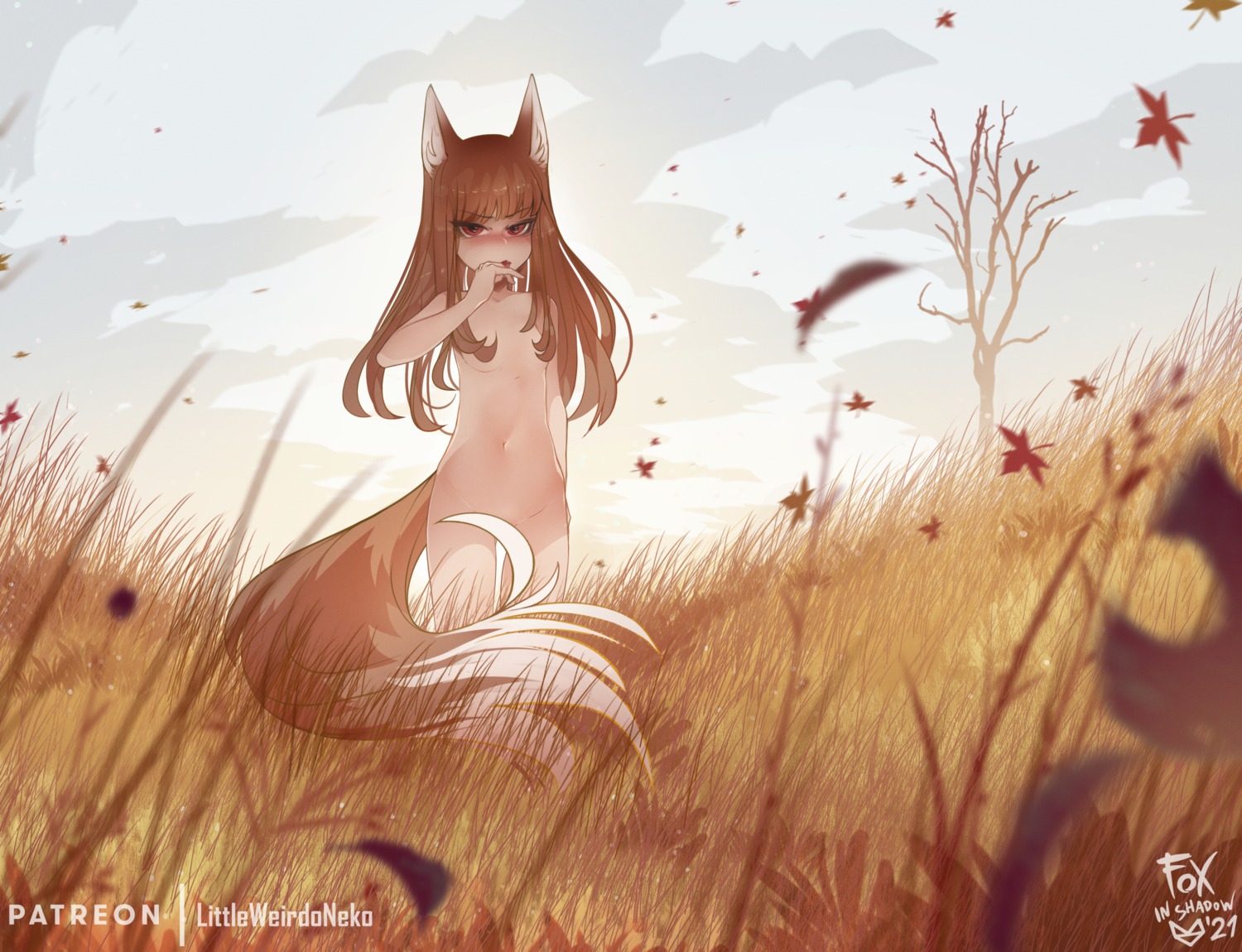 animal_ears foxinshadow holo naked spice_and_wolf tail