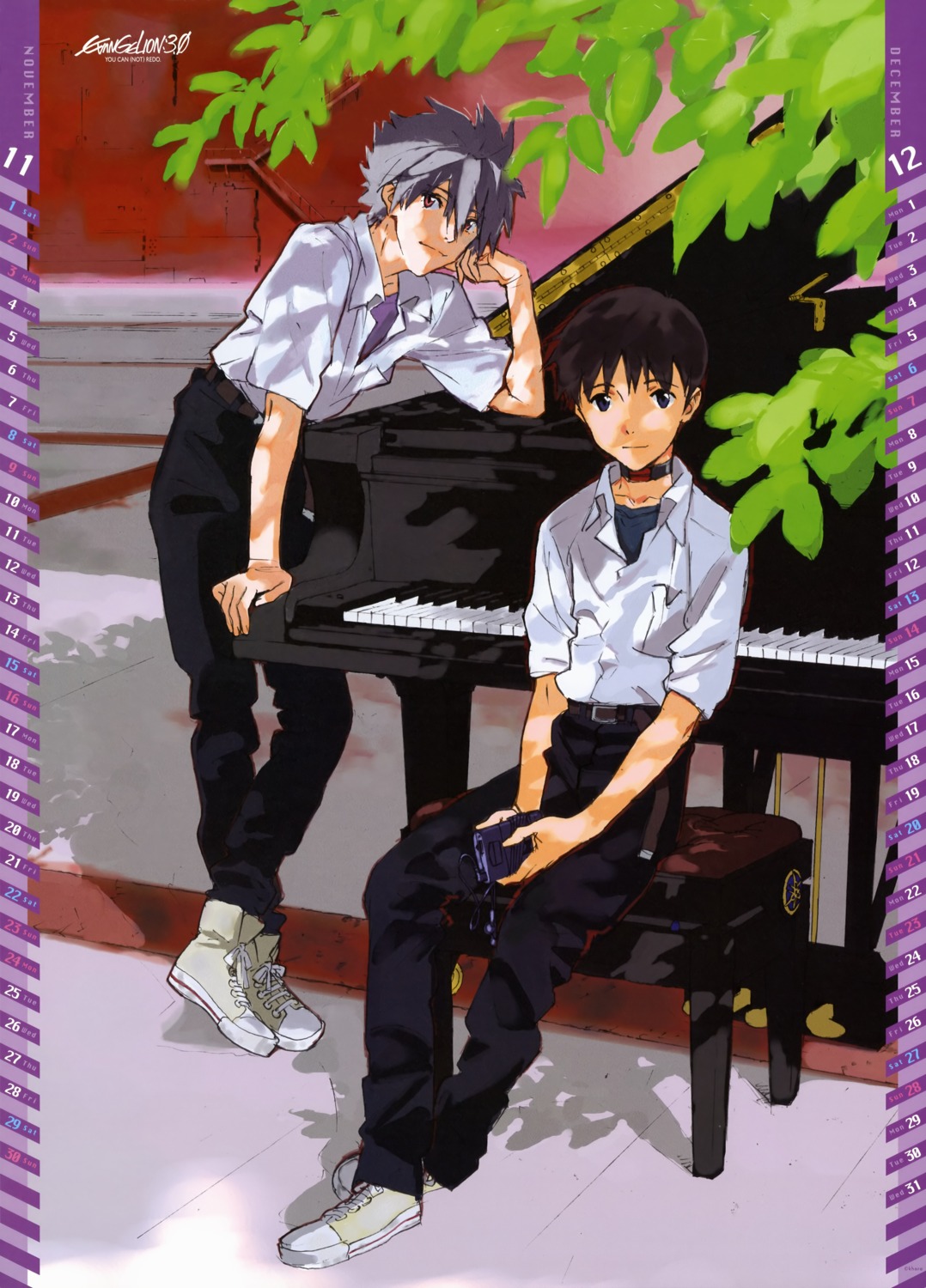 calendar honda_takeshi ikari_shinji male nagisa_kaworu neon_genesis_evangelion