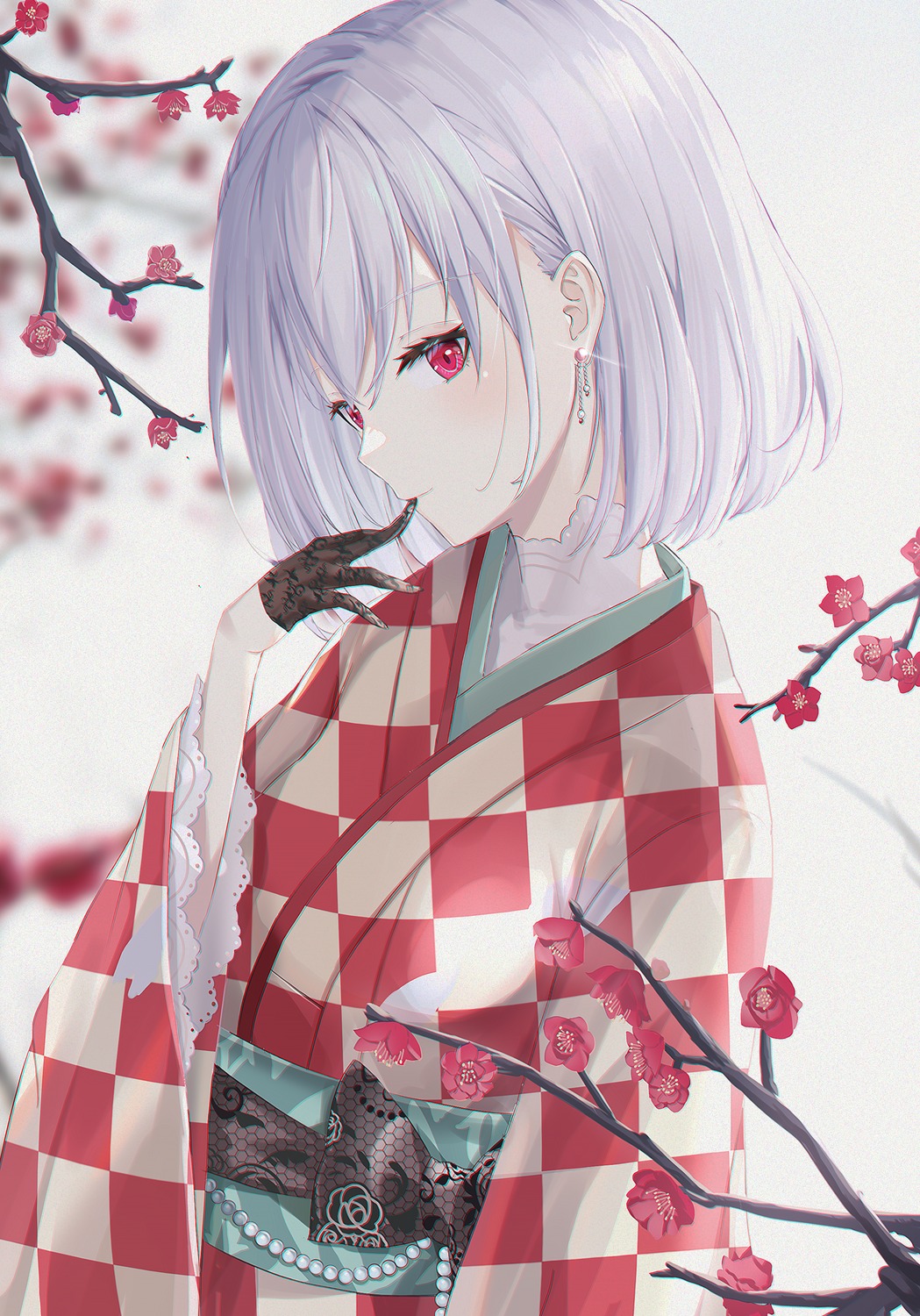 aka_(440626) hakase_fuyuki kimono nijisanji