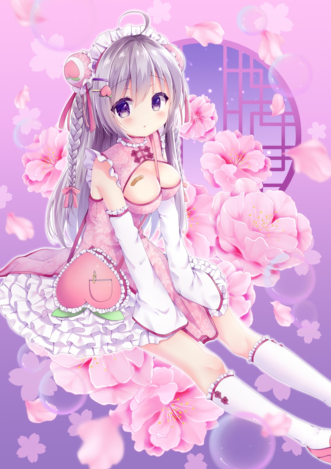 asian_clothes bandaid dress lolita_fashion momochi_chia no_bra