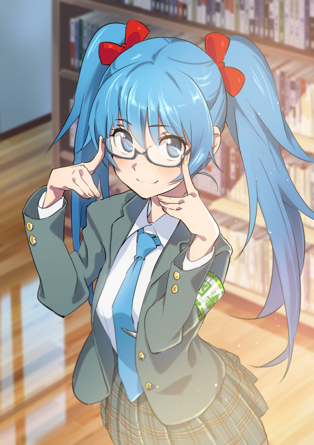 furuyama_tsukuru hatsune_miku megane seifuku vocaloid