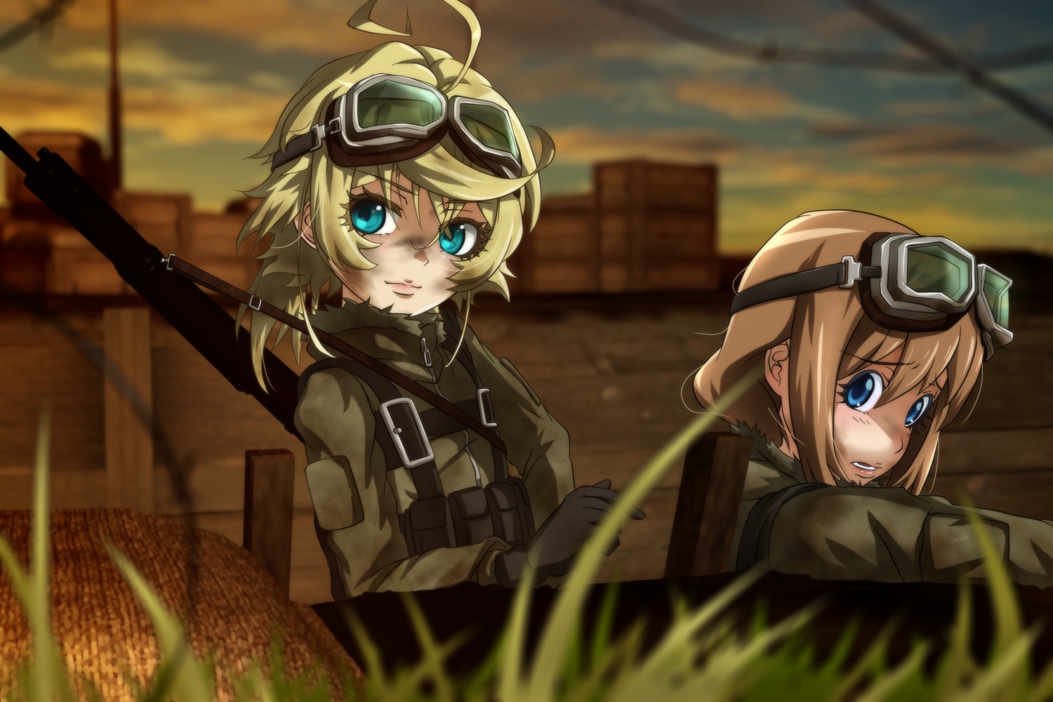 genya_(genya67) gun tanya_degurechaff uniform viktoriya_ivanovna_serebryakov youjo_senki