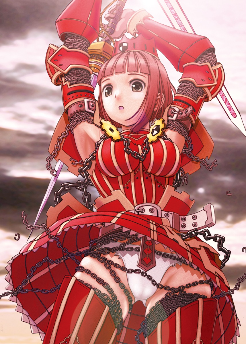 cameltoe monster_hunter pantsu teostra_(armor) thighhighs v-mag