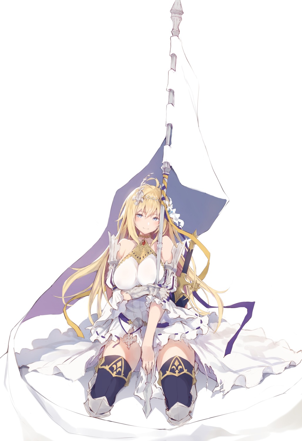 nanahara fuyuki granblue fantasy jeanne d arc jeanne d arc granblue fantasy armor breast hold sword thighhighs weapon 645055 yande re nanahara fuyuki granblue fantasy jeanne